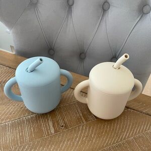 mushie 100% Silicone Training Cup & Straw for Toddlers | 6 Months+